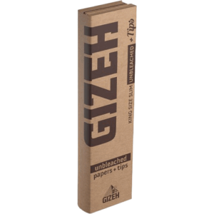 Gizeh Brown (Unbleached) - King Size Slim Extra Fine + Tips